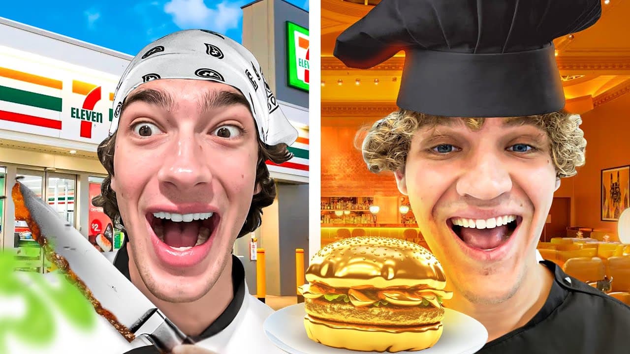 Eating CHEAP VS EXPENSIVE Food Challenge!